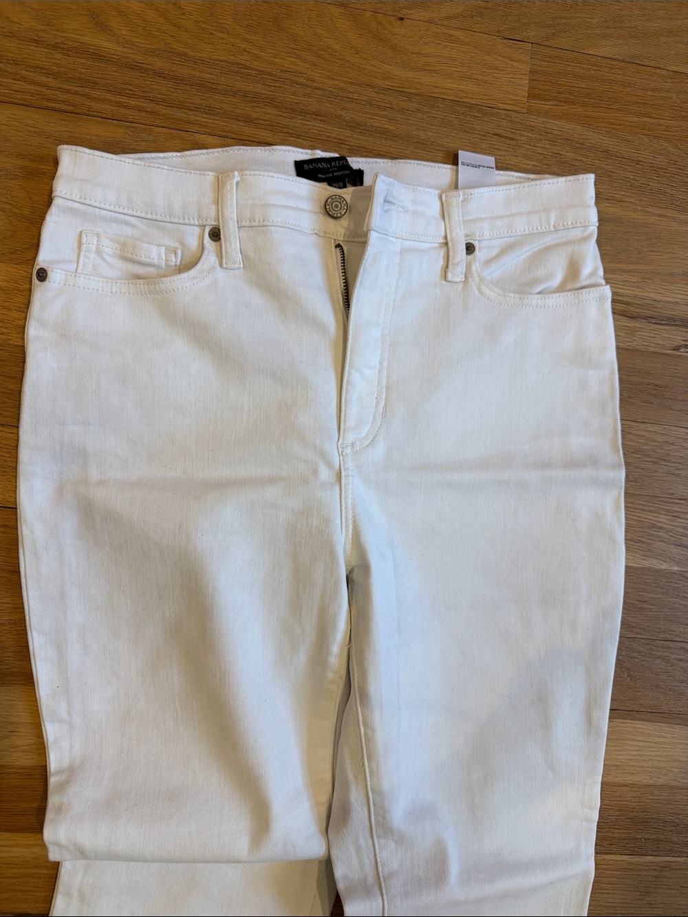 Banana Republic White Cropped Slim Jeans